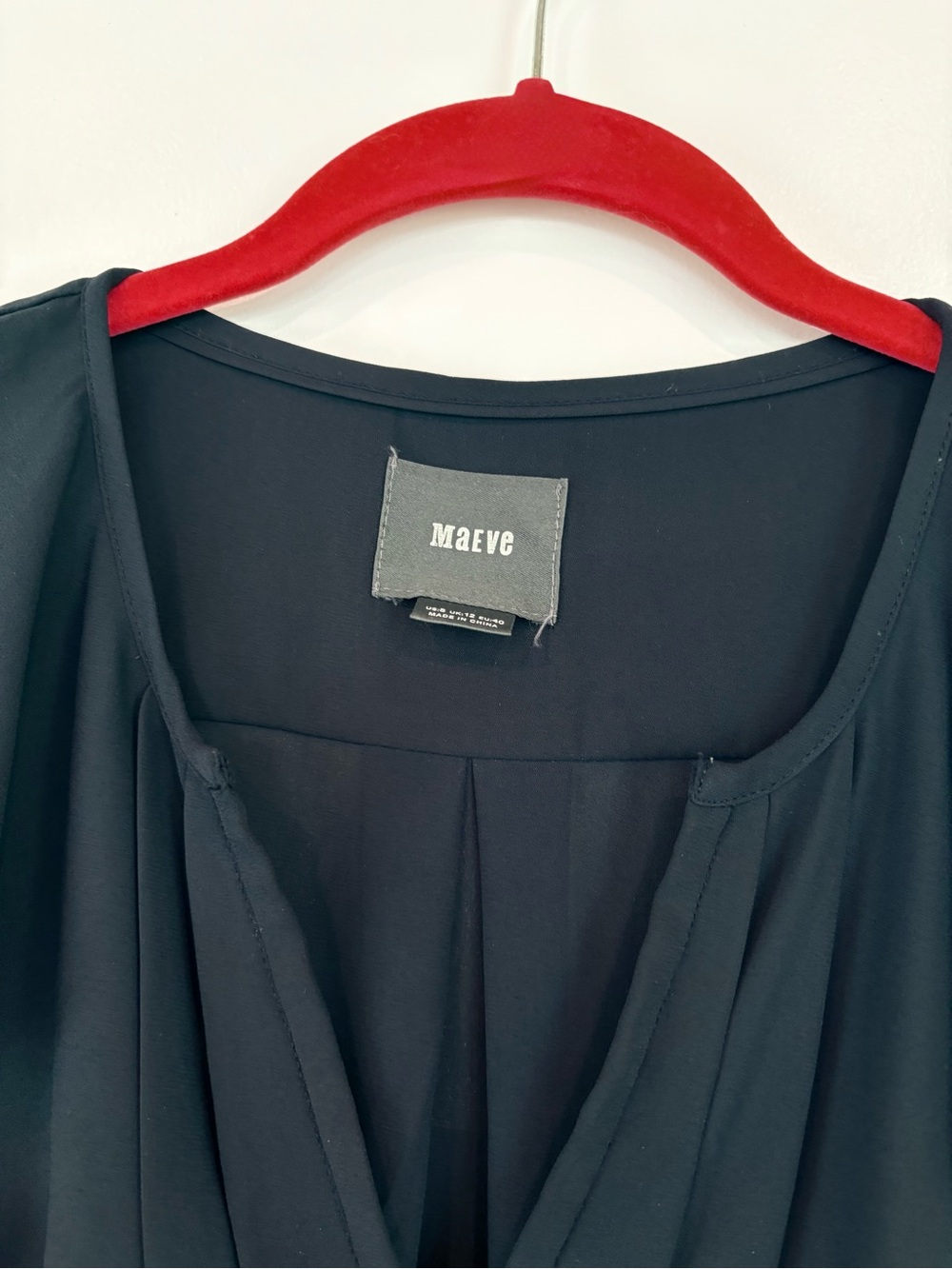 Maeve for Anthropologie Navy Chiffon Ruffle Sleeveless Blouse - Picture 3 of 4